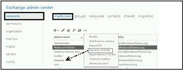 Export Mailbox From Exchange Admin Center To PST