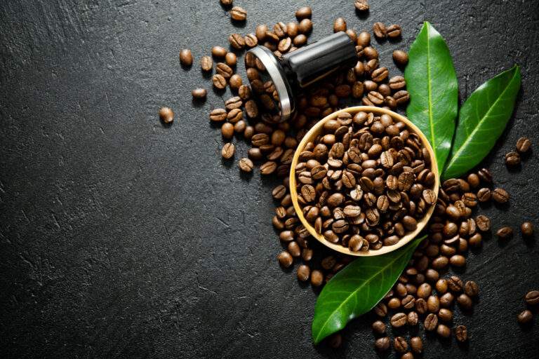 ground green coffee beans
